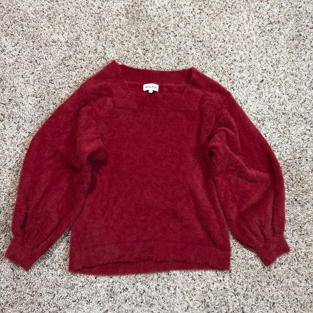 Unbranded Women's Red and Burgundy Jumper